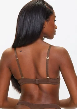 Sexy Lace Padded Plunge Bra - Nude 04