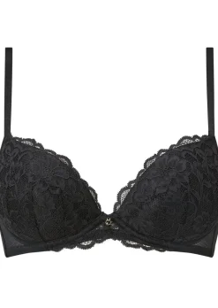 Sexy Lace Padded Plunge Bra - Pack of 2 - Black