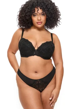 Sexy Lace Padded Plunge Bra - Pack of 2 - Multi