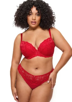 Sexy Lace Padded Plunge Bra - Pack of 2 - Multi