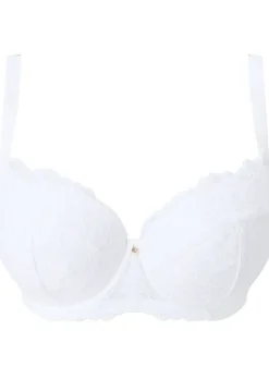 Sexy Lace Padded Plunge Bra - White