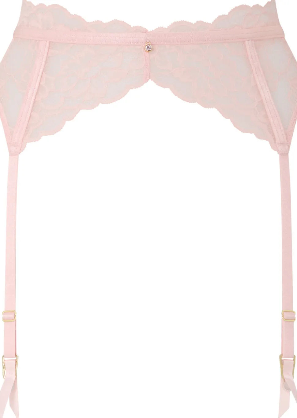 Sexy Lace Suspender Belt - Pale Pink