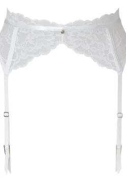 Sexy Lace Suspender Belt - White