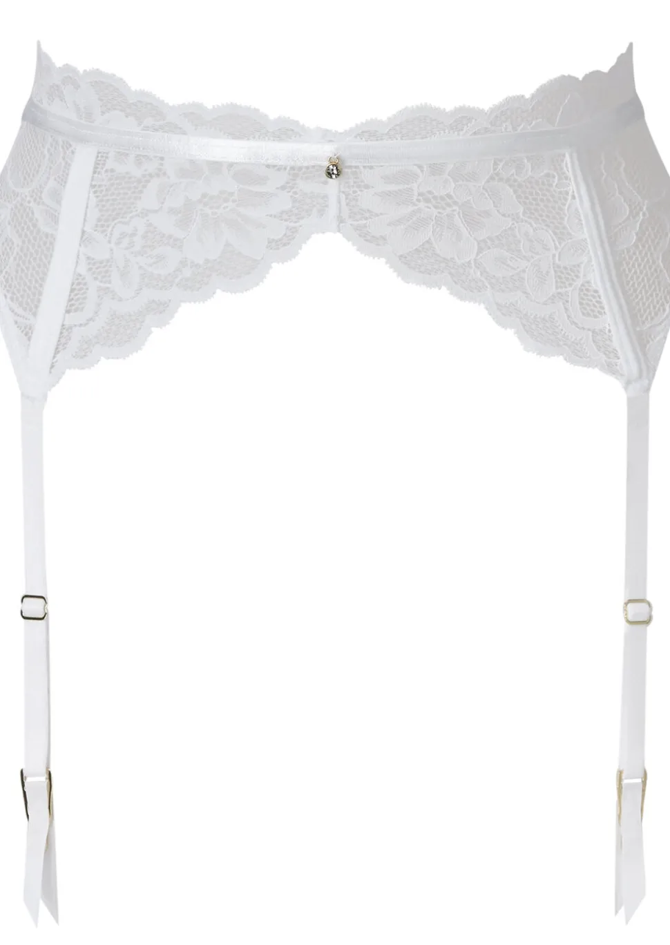 Sexy Lace Suspender Belt - White