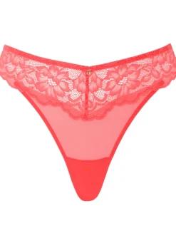 Sexy Lace Thong - Coral