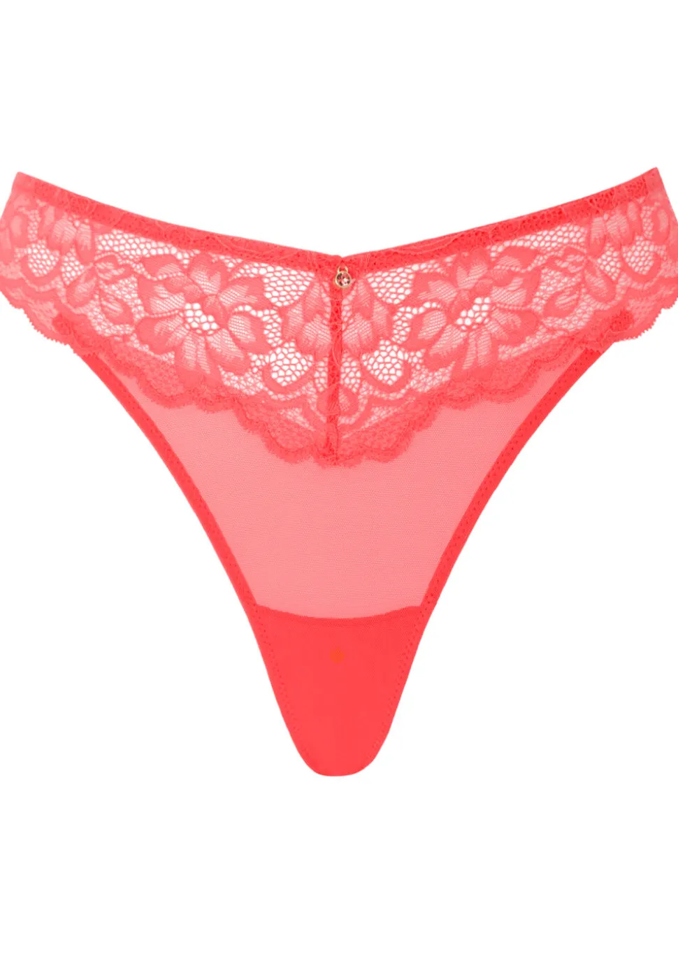 Sexy Lace Thong - Coral