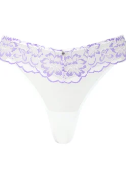 Sexy Lace Thong - White/Lilac