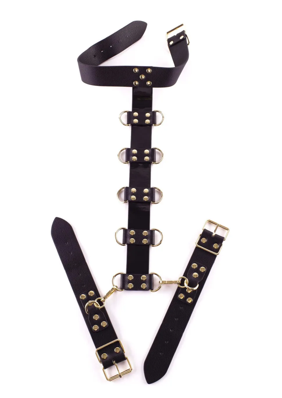 Signature Faux Leather Neck to Wrist Restraint