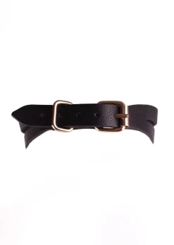Signature Faux Leather Strappy Collar & Lead