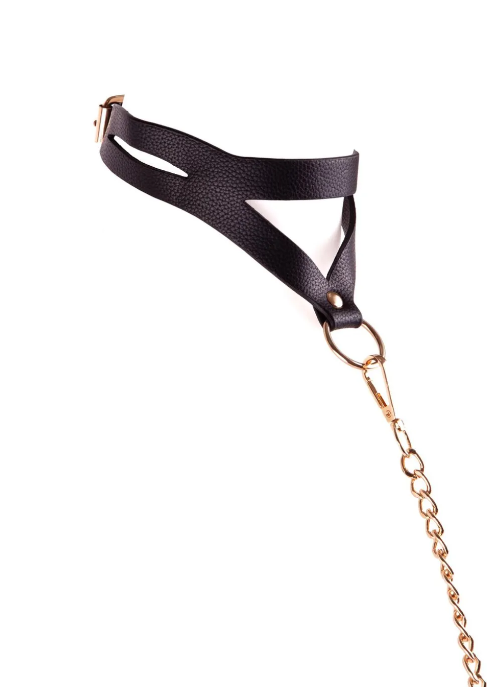Signature Faux Leather Strappy Collar & Lead