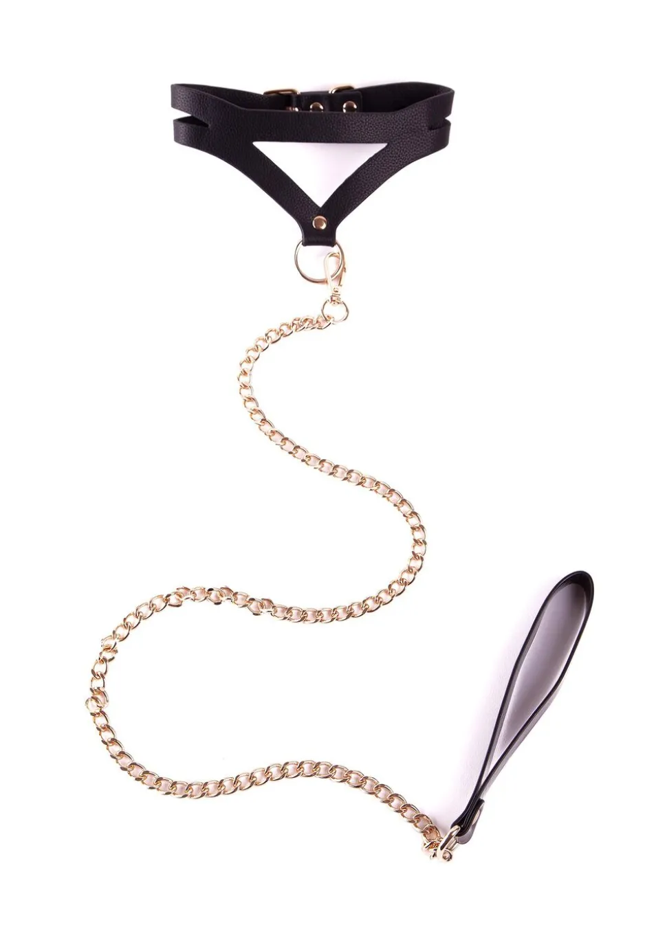 Signature Faux Leather Strappy Collar & Lead