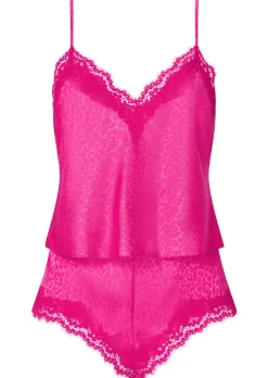 Signature Satin Cami Set - Bright Pink