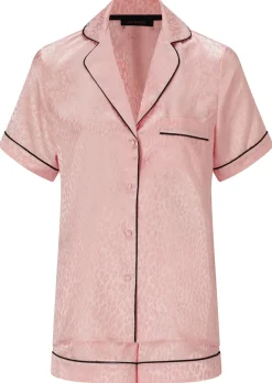 Signature Satin Pyjama Shirt & Shorts Set - Pale Pink