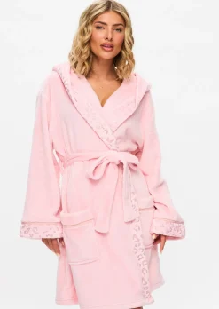 Signature Sparkle Fluffy Robe - Pale Pink