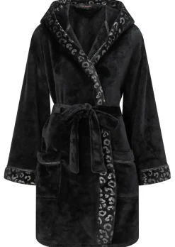 Signature Sparkle Fluffy Robe - Black