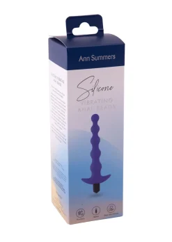 Silicone Vibrating Graduated Anal Beads with Removable Bullet