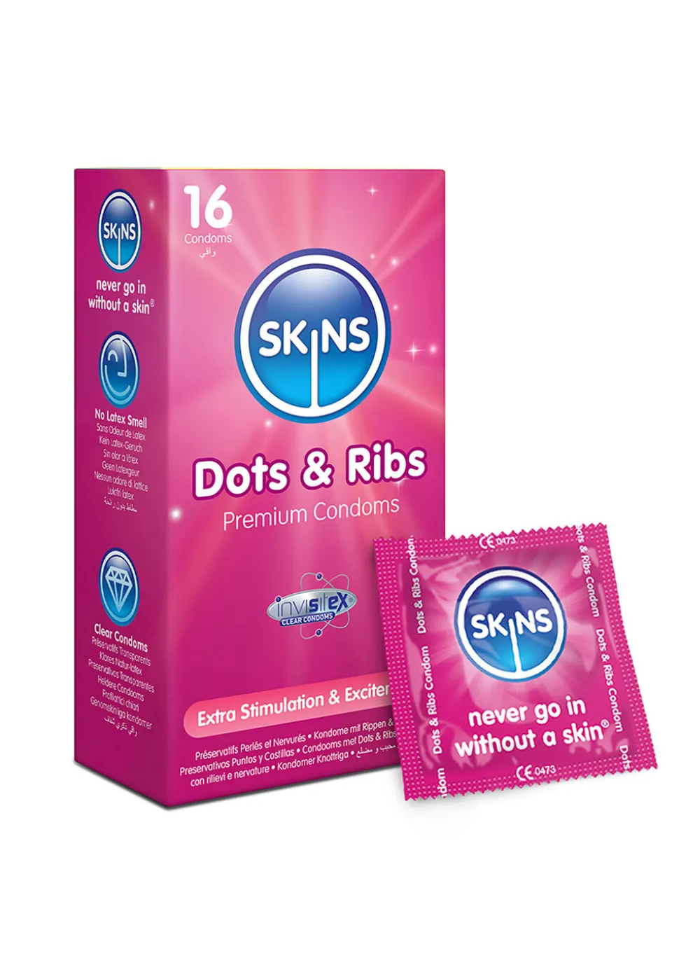 Skins Condoms Dots & Ribs 16 Pack