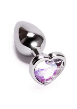 Small Jewelled Heart Metal Butt Plug