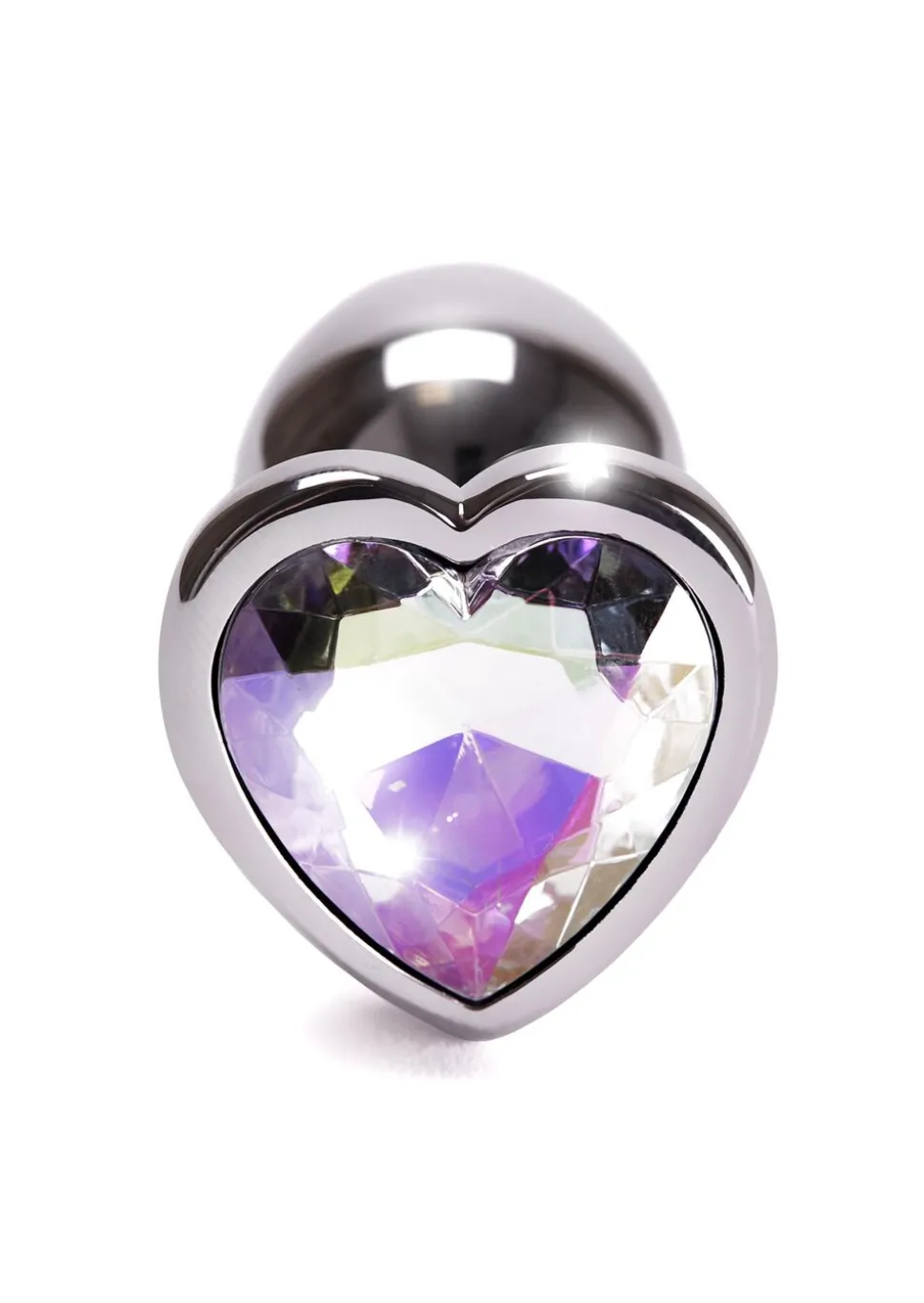 Small Jewelled Heart Metal Butt Plug