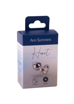 Small Jewelled Heart Metal Butt Plug