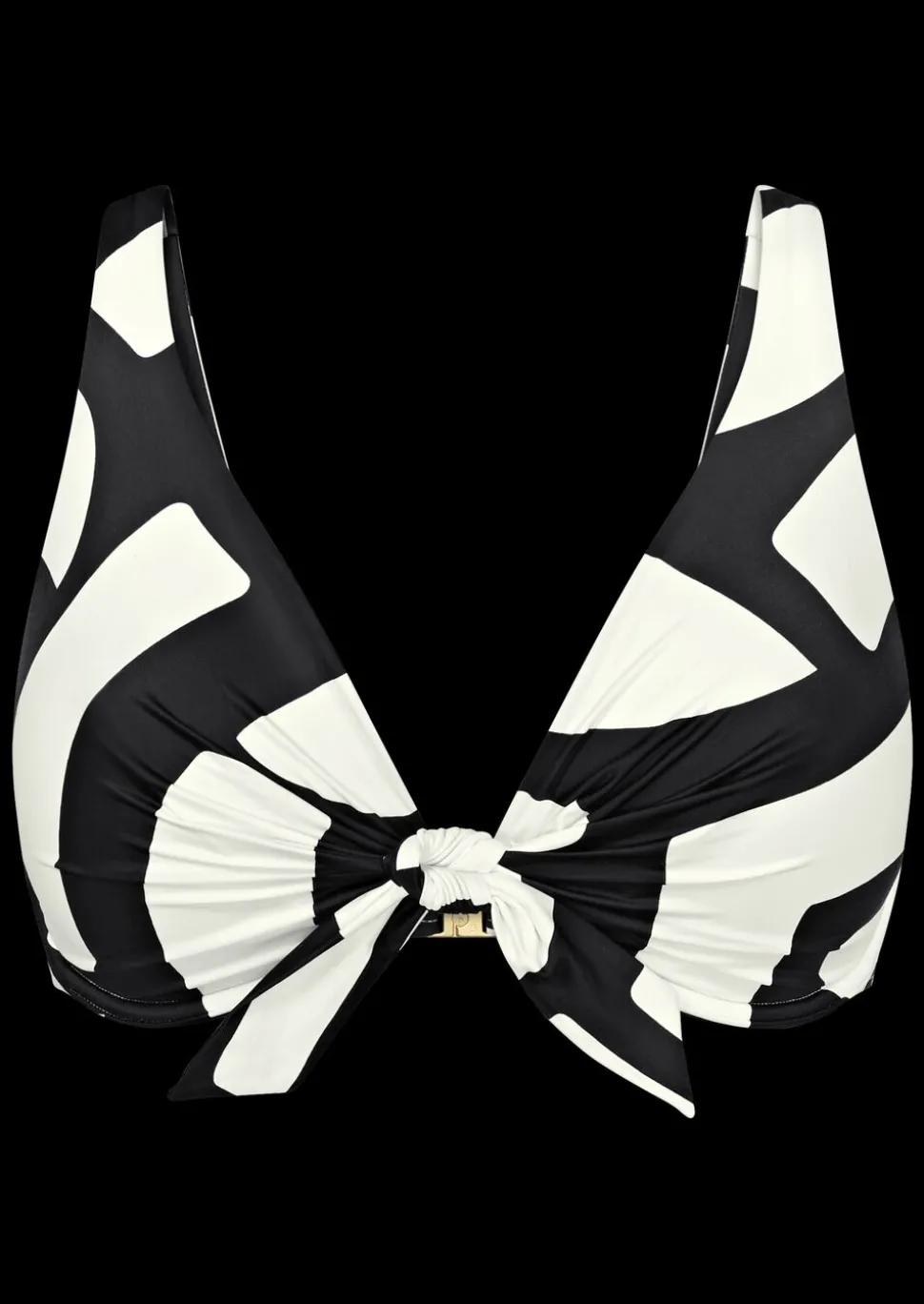 Summer Allure Plunge Tie Top - Black