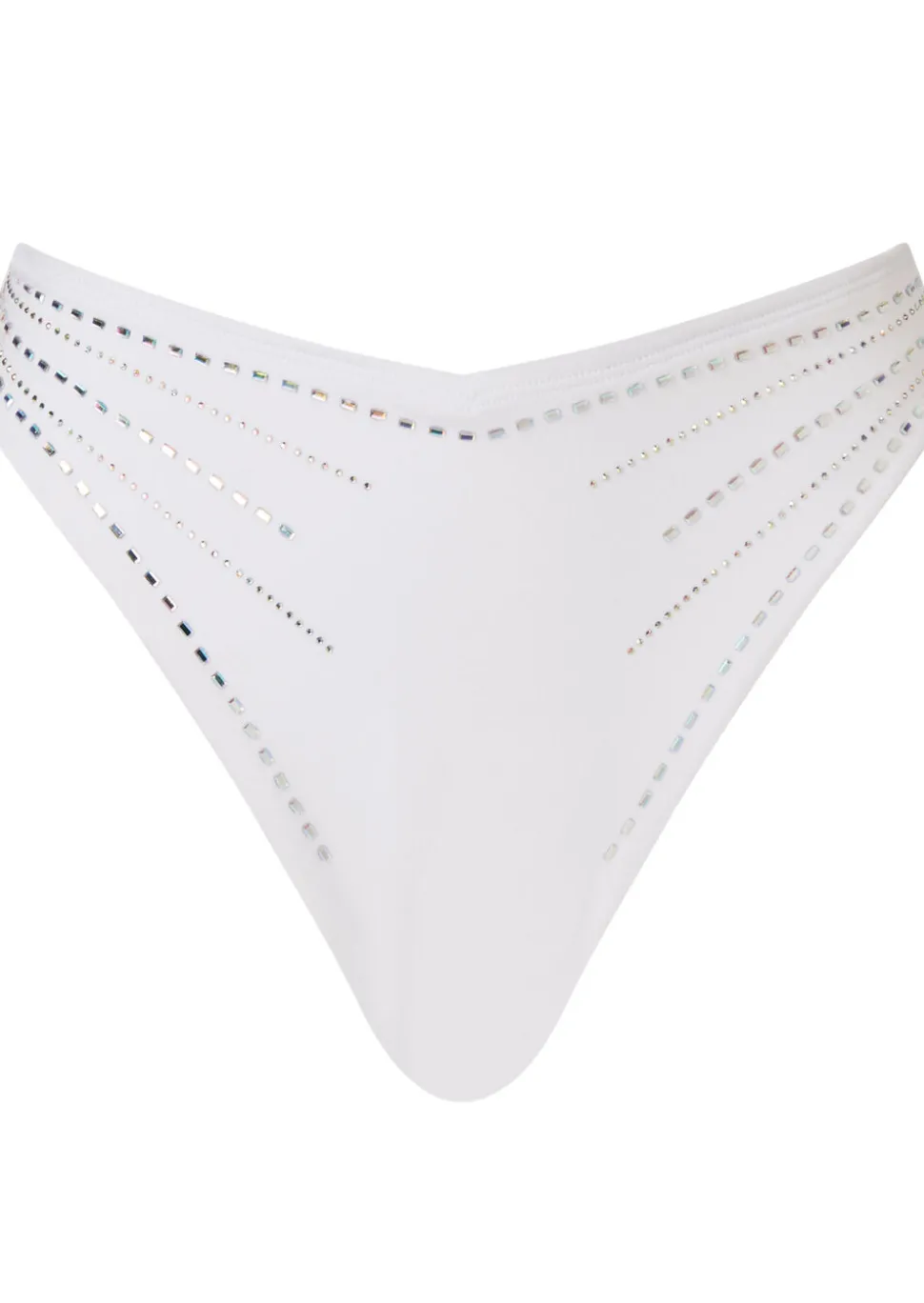 Summer Siren High Waist Bikini Bottom - White