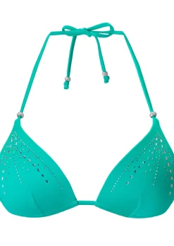 Summer Siren Padded Triangle Bikini Top - Teal