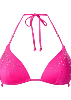 Summer Siren Triangle Bikini Top - Bright Pink