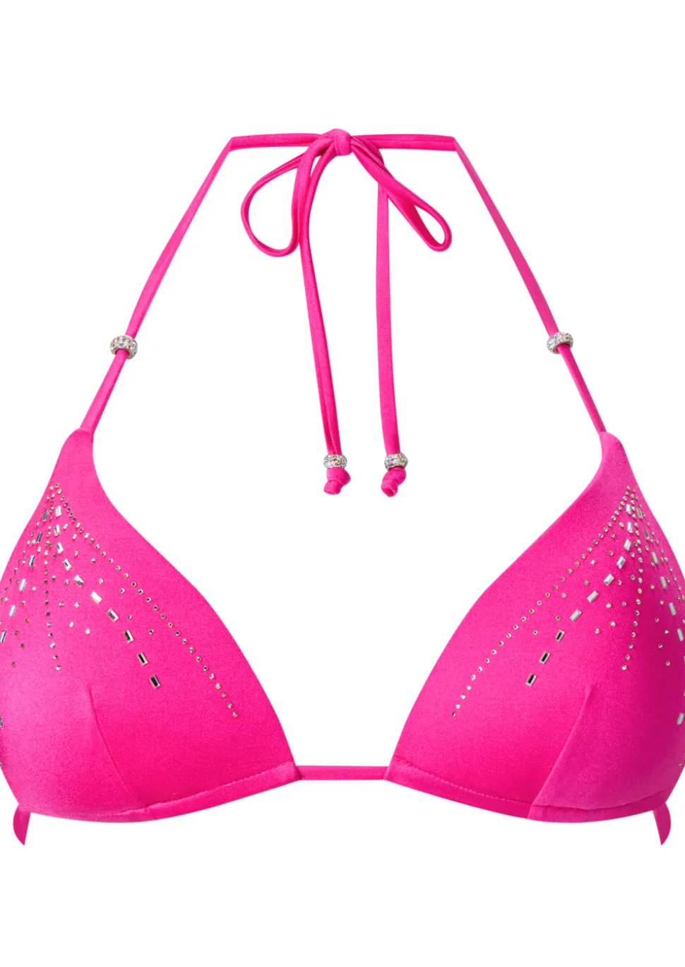 Summer Siren Triangle Bikini Top - Bright Pink