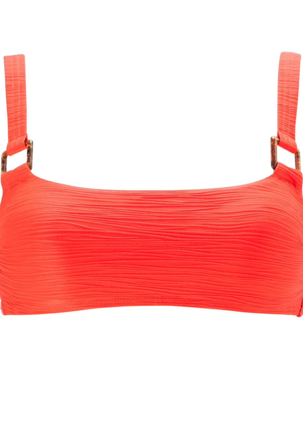 Swim Crinkle Bikini Top - Bright Orange