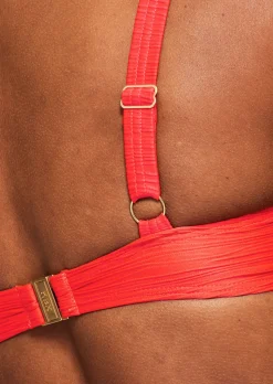 Swim Crinkle Bikini Top - Bright Orange