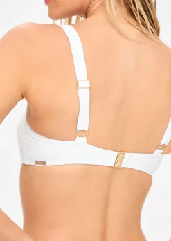 Swim Crinkle Bikini Top - White