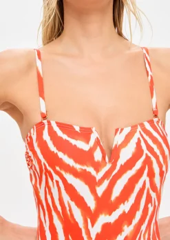 Swim Print Essential Swimsuit - Orange