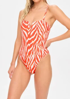 Swim Print Essential Swimsuit - Orange