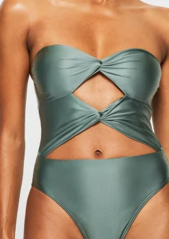 Swim Solid Collections Swimsuit - Dark Green