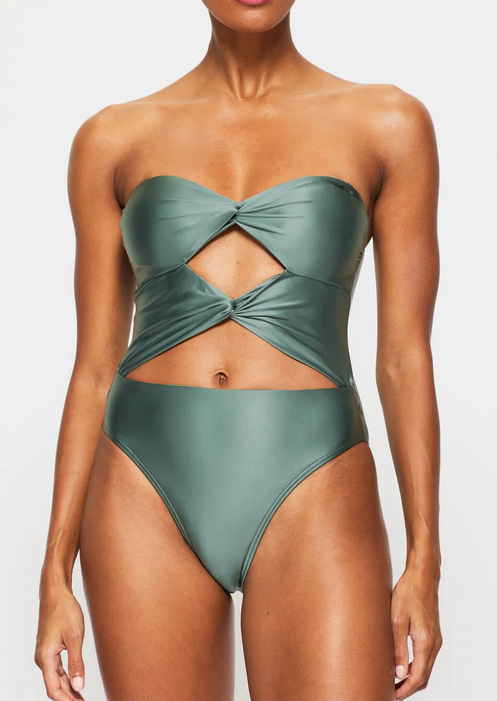 Swim Solid Collections Swimsuit - Dark Green