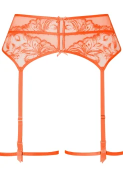 Tangerine Dream Suspender Belt - Bright Orange