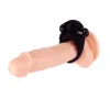 Textured Silicone Vibrating Cock Ring with Removable Bullet