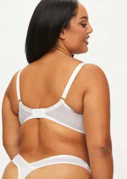The Icon Fuller Bust Padded Plunge Bra - White