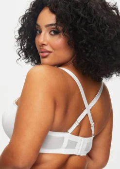 The Icon Padded Fuller Bust Multiway Balcony Bra - White