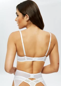 The Icon Padded Plunge Bra - White