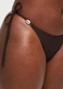 Tie Side Bikini Bottom - Brown