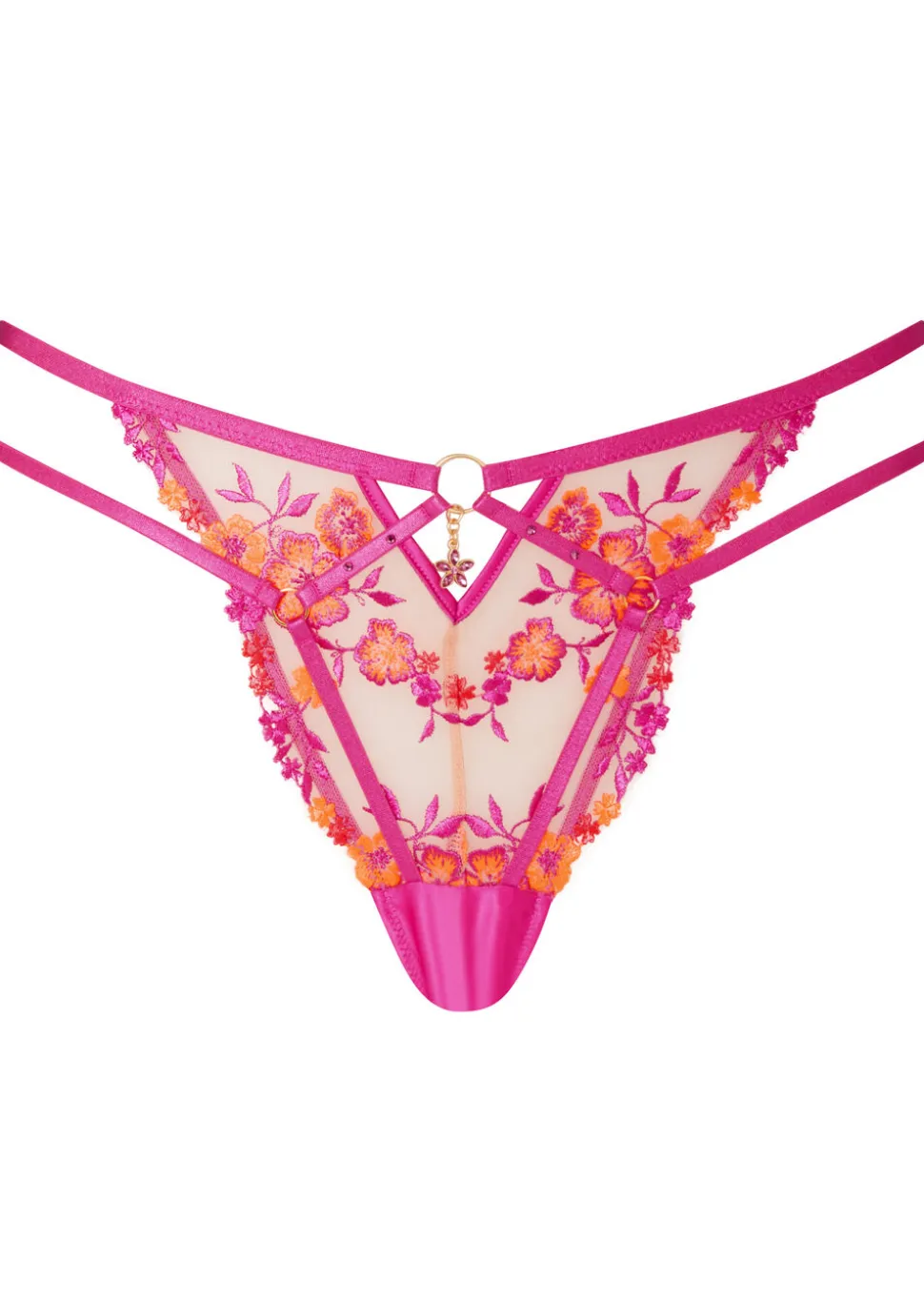 Tropical Tease Brazilian Knickers - Bright Pink