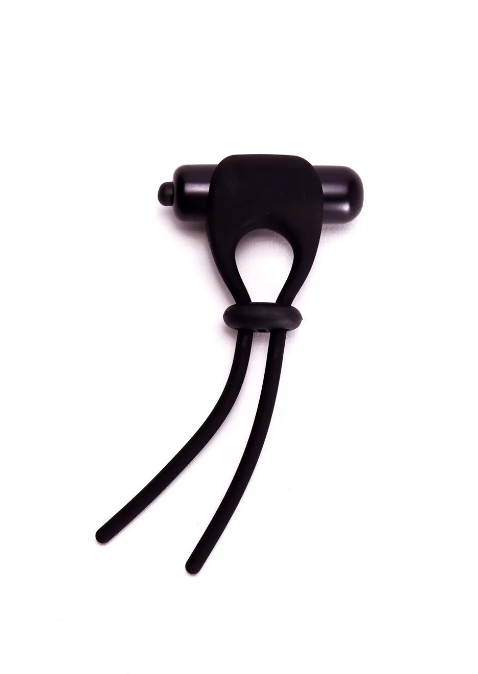 Vibrating Adjustable Silicone Cock Ring with Removable Bullet