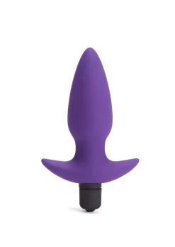Vibrating Silicone Butt Plug with Removable Bullet