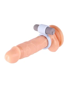 Vibrating Silicone Cock Ring with Removable Bullet
