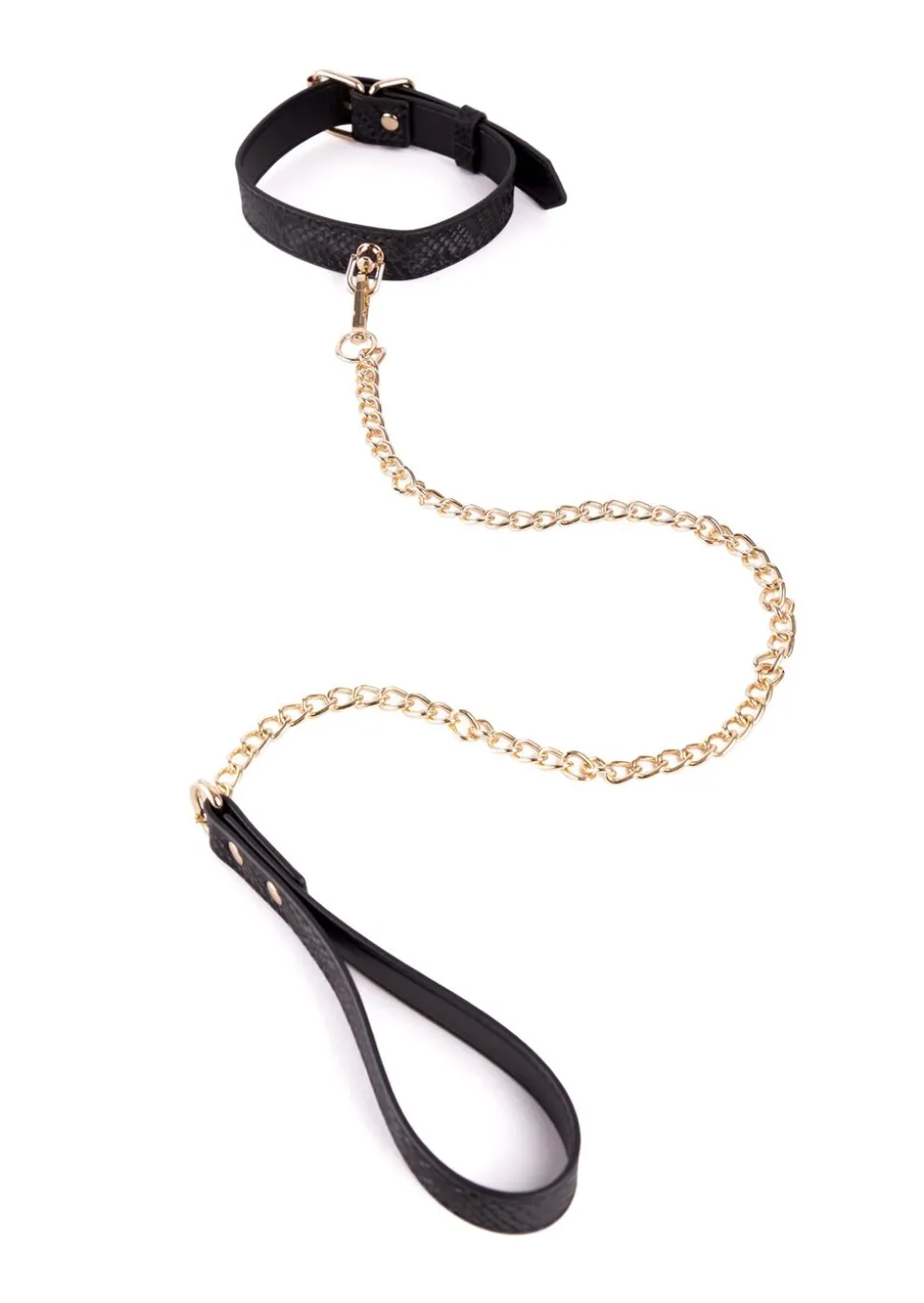 Viper Faux Snake Leather Collar & Lead