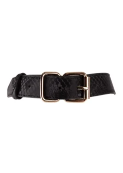Viper Faux Snake Leather Collar & Lead