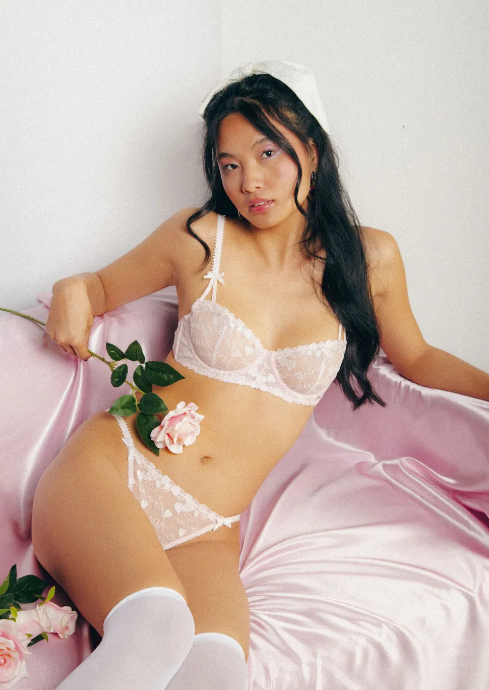 Vivienne Non Pad Balcony Bra - Light Pink