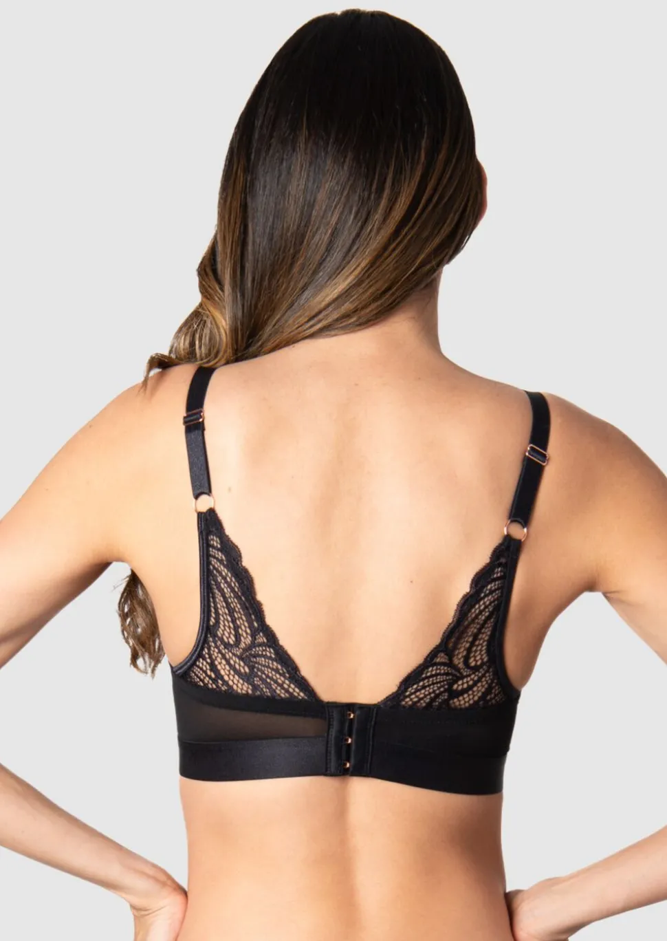Warrior Plunge Nursing Bra - Black
